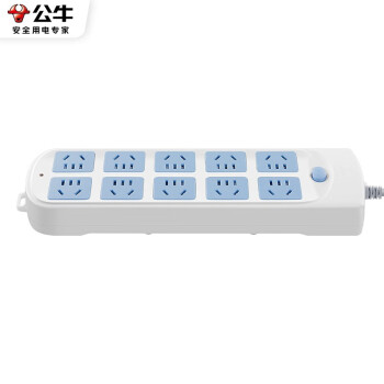 公牛（BULL）GN605-10 插座 插線板插排接線板 十位總控-10米